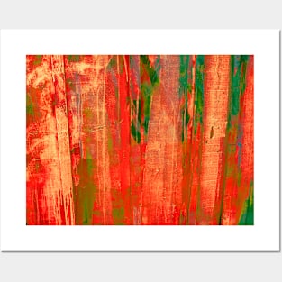 An abstract in vivid shades of soft red. Posters and Art